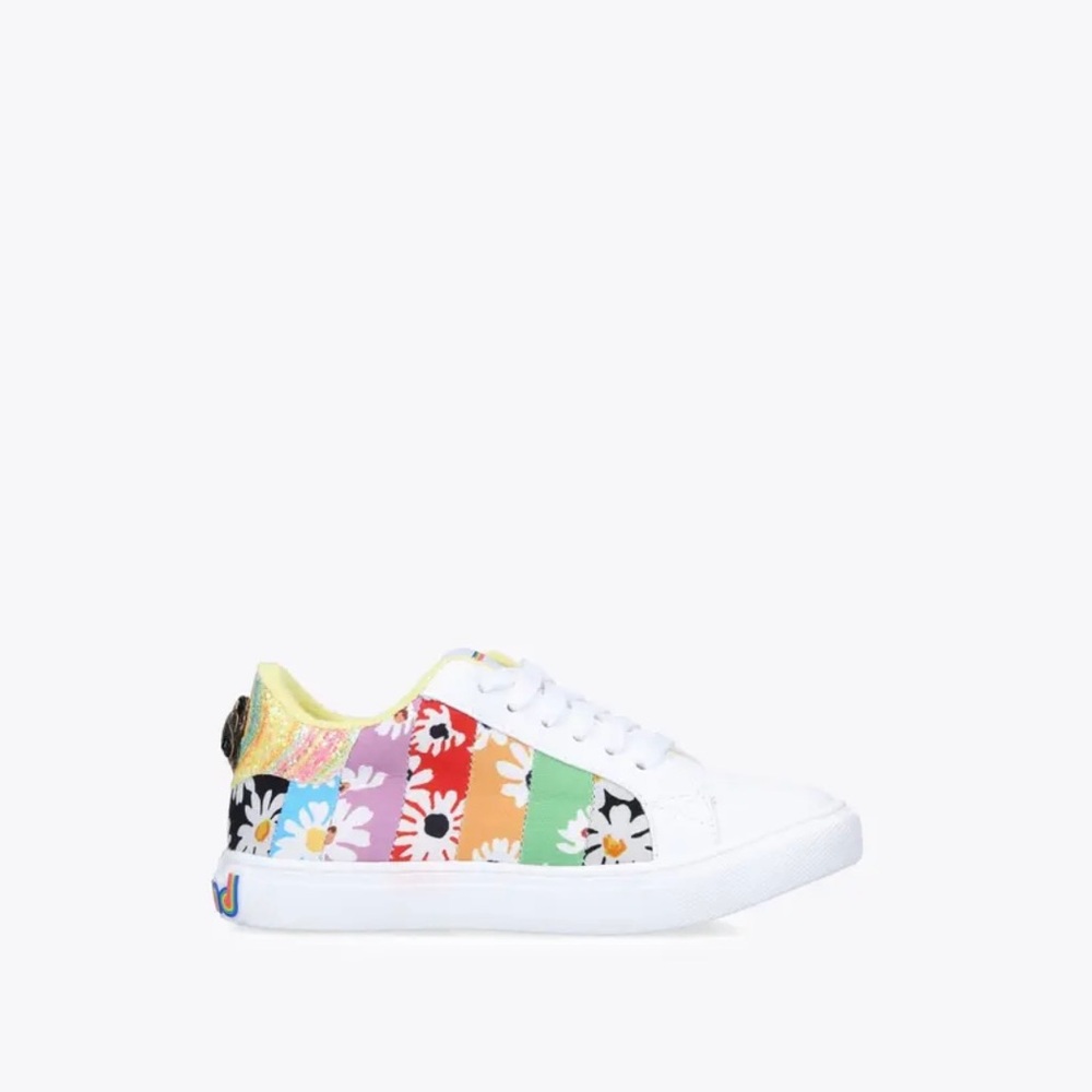 NWT and in box Kurt Geiger fun, floral sneakers!